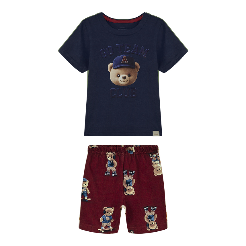 Conjunto Bebê Alakazoo Camiseta Estampada E Bermuda