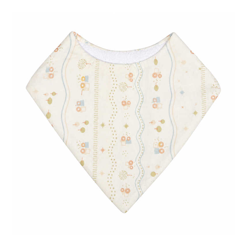 Babador Bandana Papi Encanto Estampa Estrelas e Folhas