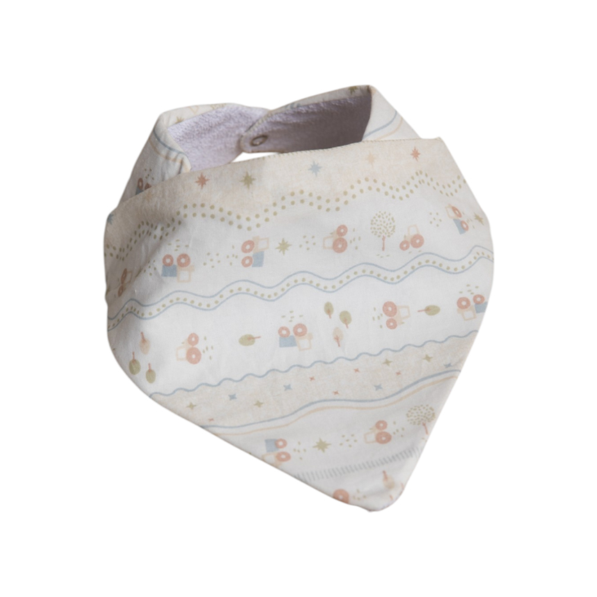 Babador Bandana Papi Encanto Estampa Estrelas e Folhas Babador Bandana Papi Encanto Estampa Estrelas e Folhas