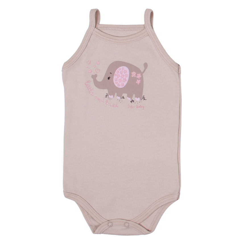 Kit Body Bebê Kiko Baby Alcinha Estampa Safari 3 Peças