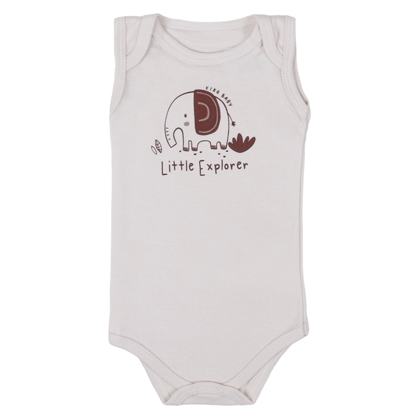 Kit Body Bebê Kiko Baby Regata Safari 3 Peças