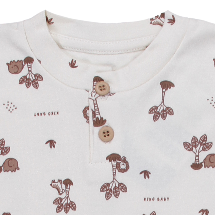 Macacão Curto Bebê Bebê Kiko Baby Estampa Safari