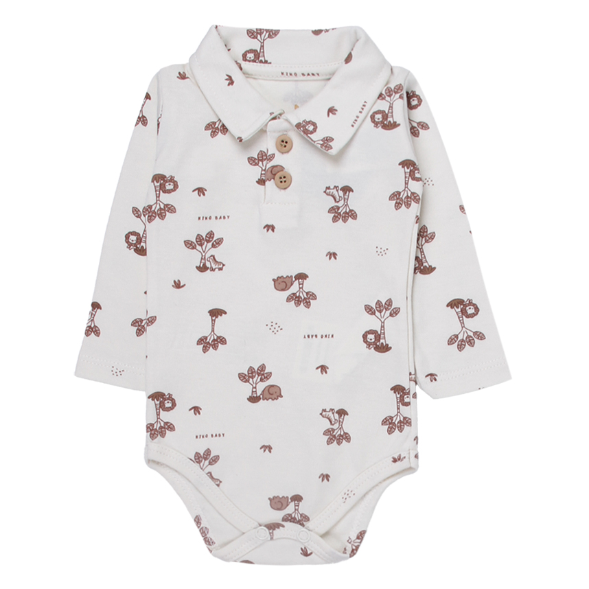Conjunto Bebê Kiko Baby Body Manga Longa Gola Polo e Calça