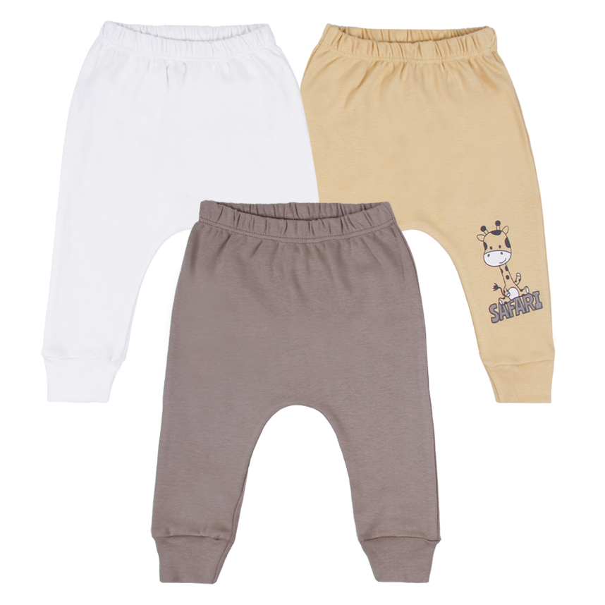 Kit Mijão Bebê Petutinha Estampa Safari 3 Peças