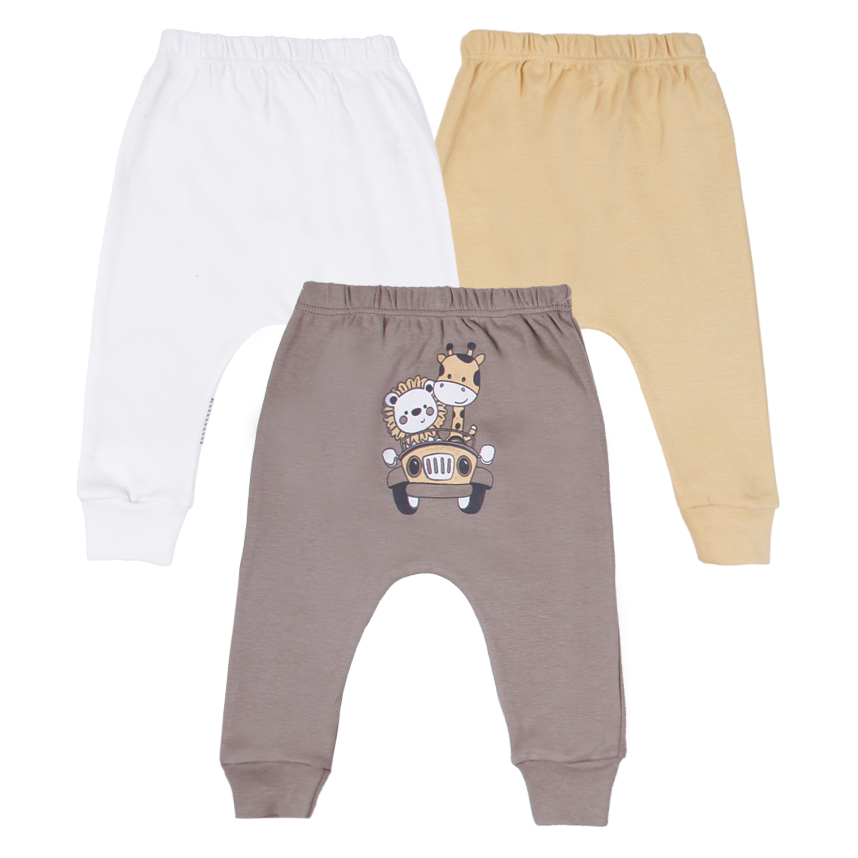 Kit Mijão Bebê Petutinha Estampa Safari 3 Peças