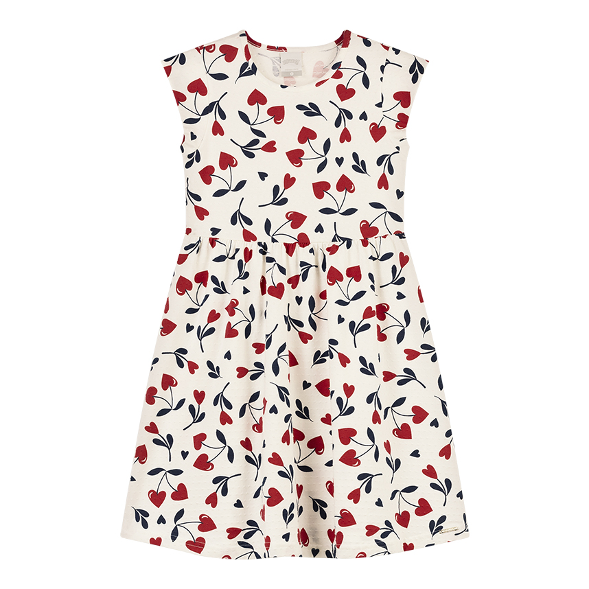 Vestido Infantil Alakazoo Estampa Coração
