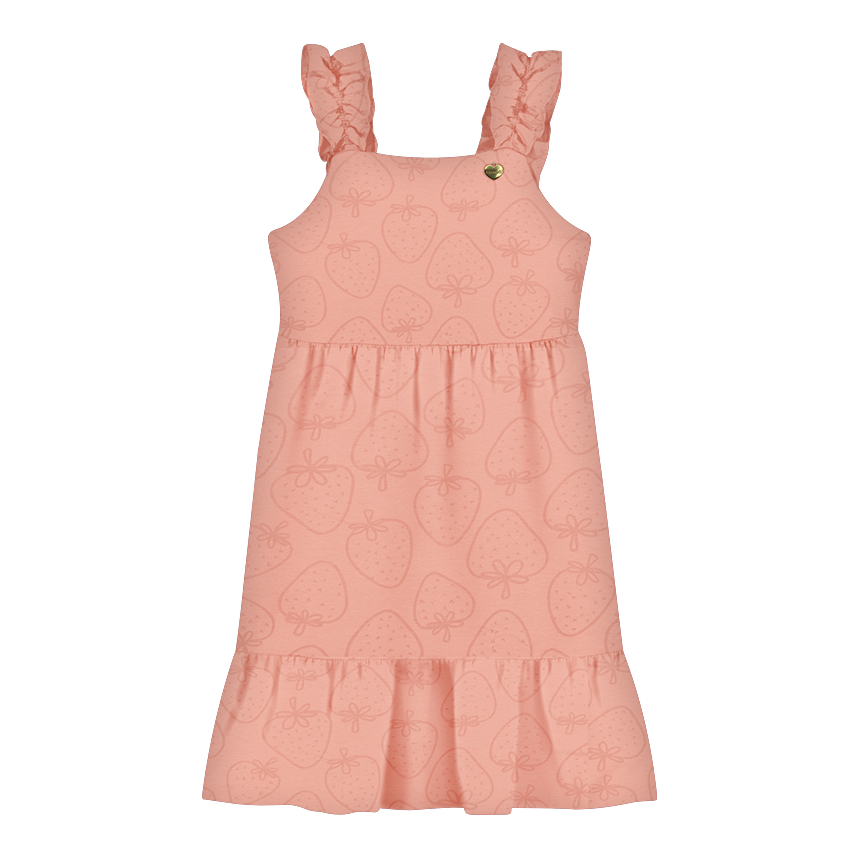 Vestido Infantil Alakazoo Alça Estampa Morangos
