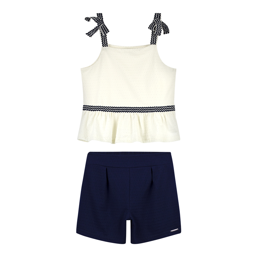 Conjunto Infantil Alakazoo Alça Laço E Short Conjunto Infantil Alakazoo Alça Laço E Short
