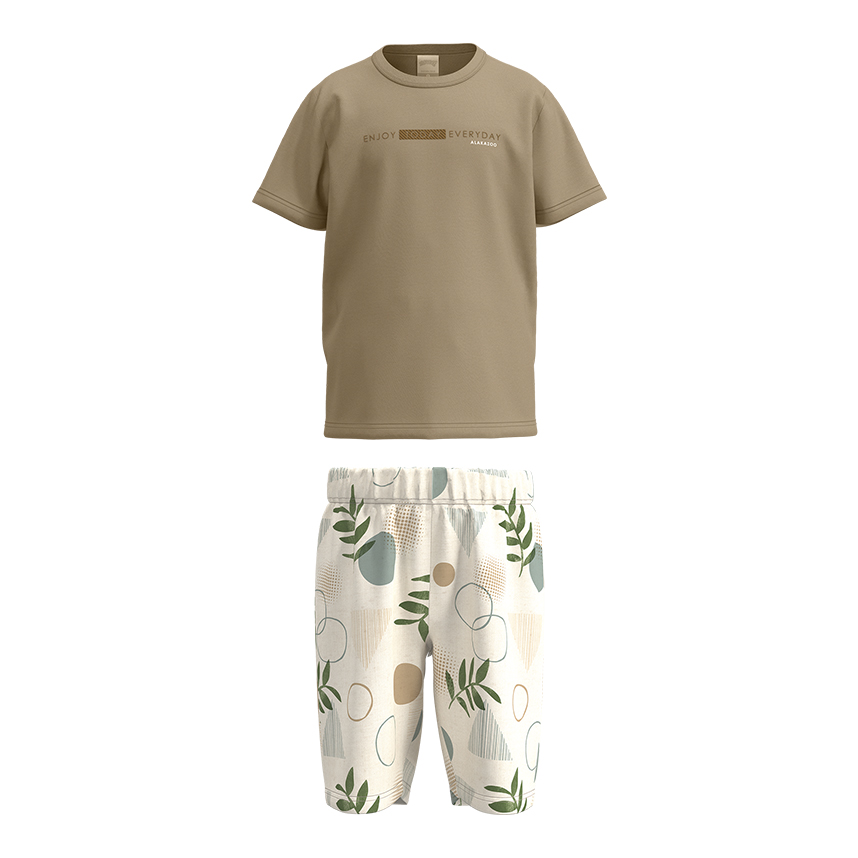 Conjunto Infantil Alakazoo Camiseta E Bermuda Estampada