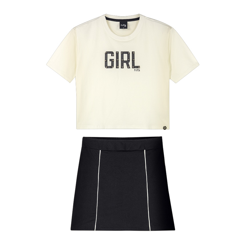 Conjunto Juvenil Alakazoo Blusa Estampa Girl E Short Saia
