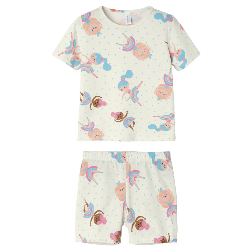 Pijama Curto Infantil Malwee Feminino Estampas Sortidas