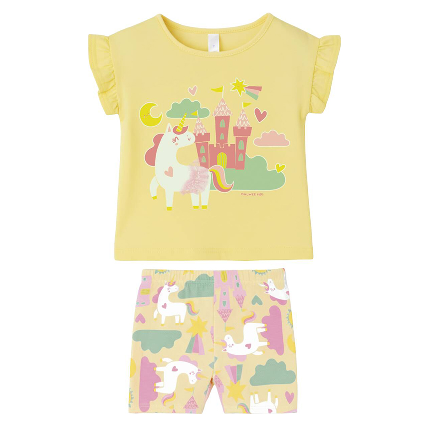 Pijama Curto Infantil Malwee Feminino Estampas Sortidas