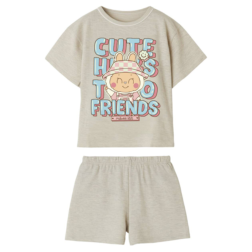 Pijama Curto Juvenil Malwee Feminino Estampa Friends