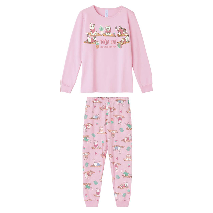Pijama Longo Infantil Malwee Feminino Estampas Sortidas