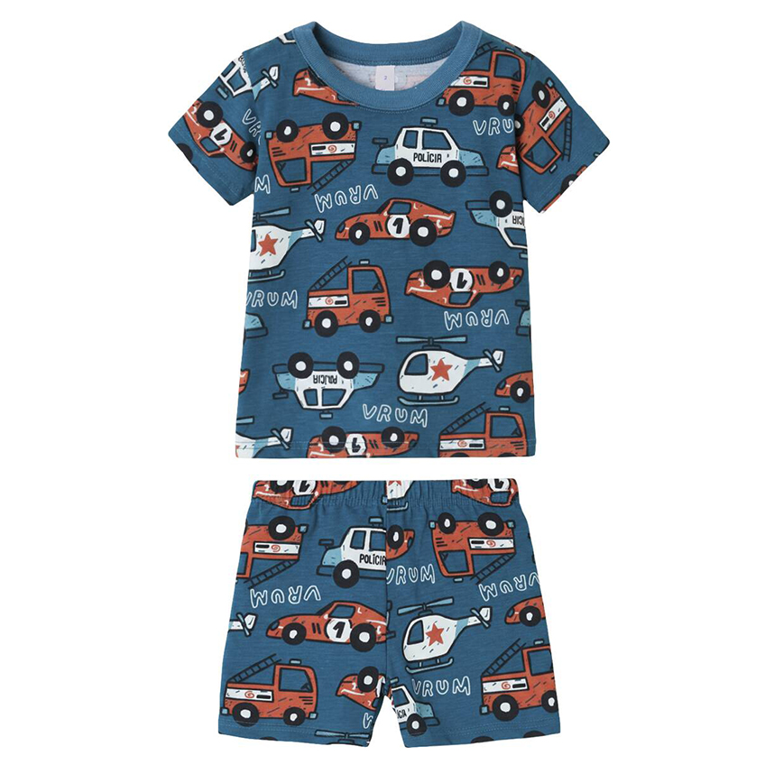 Pijama Curto Infantil Malwee Masculino Estampa Carros