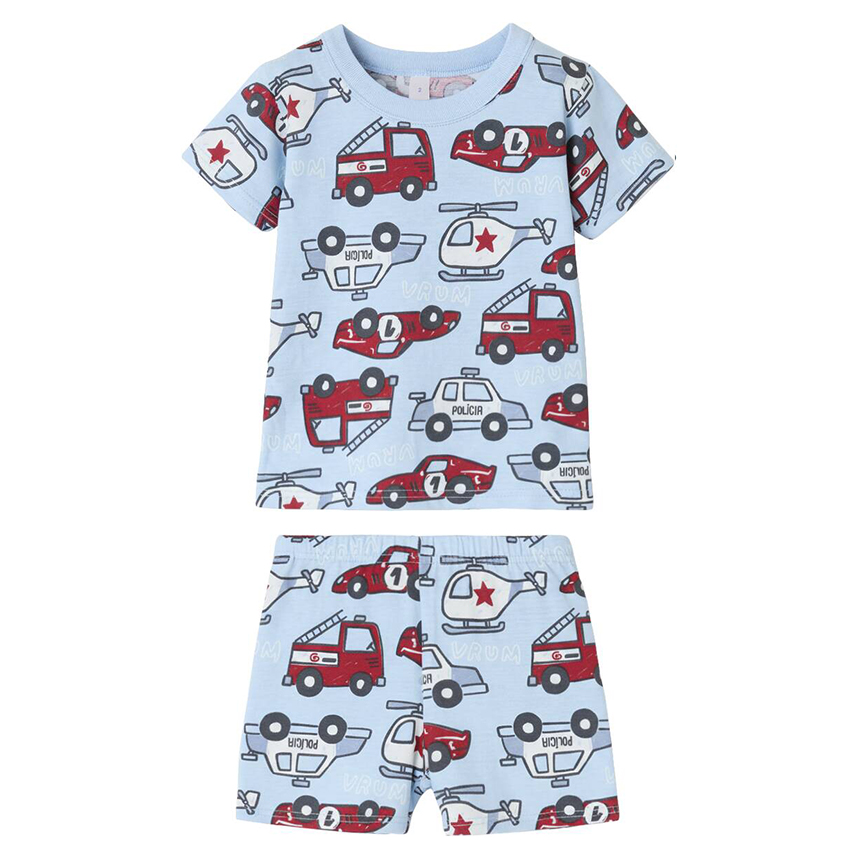 Pijama Curto Infantil Malwee Masculino Estampa Carros Pijama Curto Infantil Malwee Masculino Estampa Carros