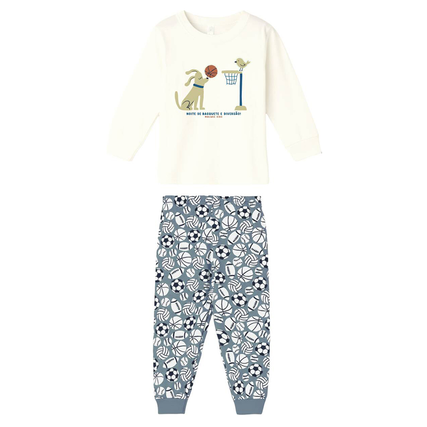 Pijama Longo Infantil Malwee Masculino Estampas Sortidas