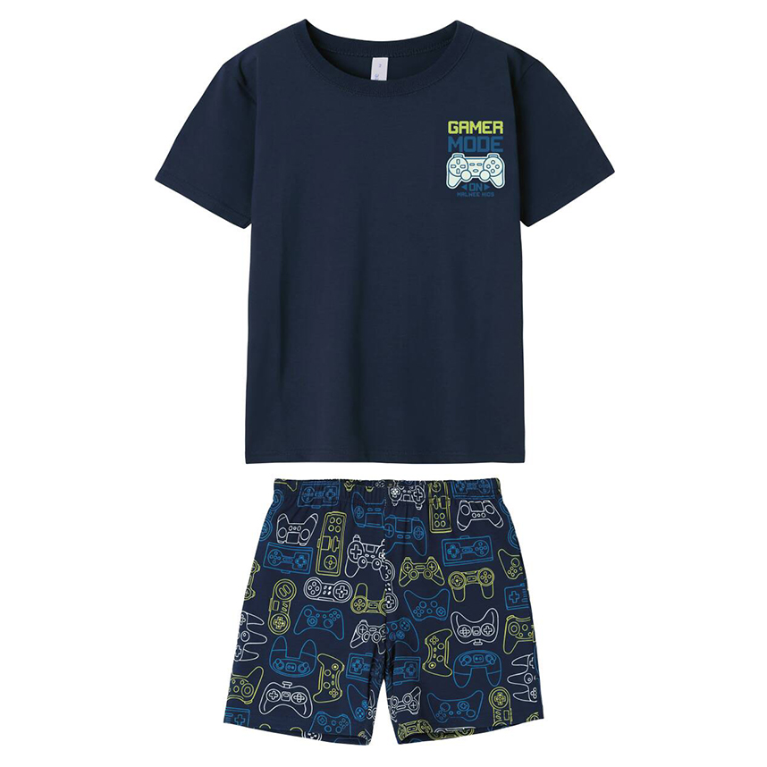 Pijama Curto Juvenil Malwee Masculino Estampa Good Vibe Pijama Curto Juvenil Malwee Masculino Estampa Good Vibe