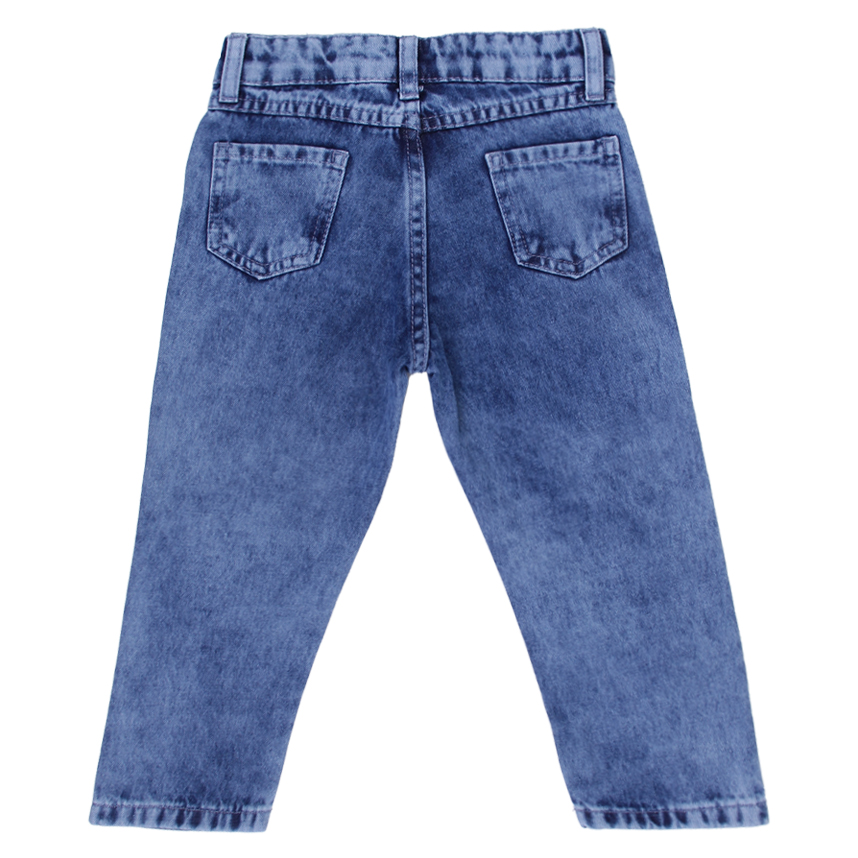 Calça Jeans Infantil Revert Bordado Corações