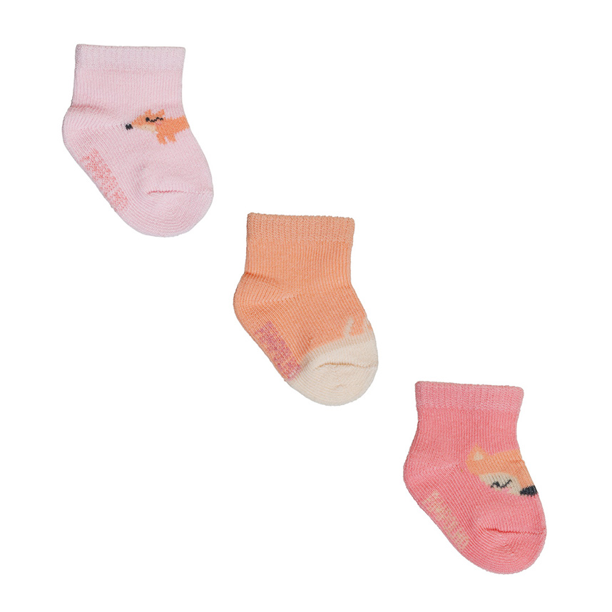 Meia Bebê Pimpolho Feminina Estampada Com 3 Pares