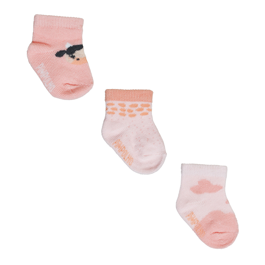 Meia Bebê Pimpolho Feminina Estampada Com 3 Pares Meia Bebê Pimpolho Feminina Estampada Com 3 Pares