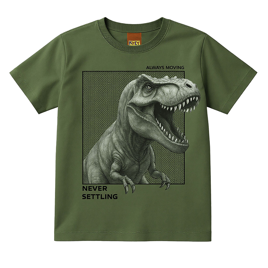 Camiseta Infantil Kyly Manga Curta Estampa Dinossauro