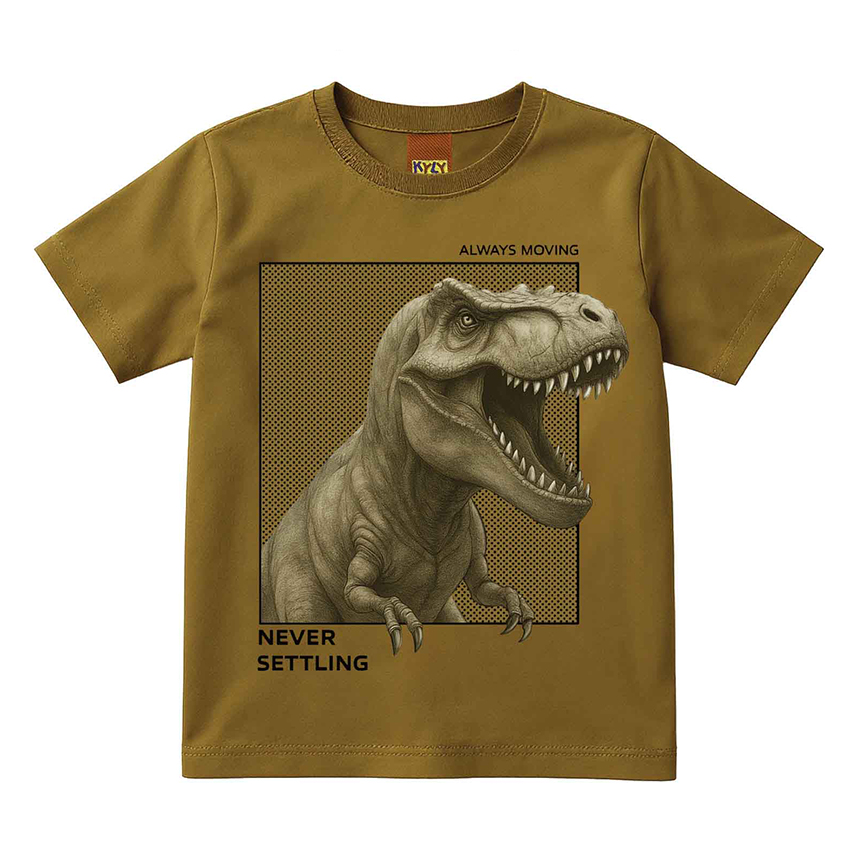 Camiseta Infantil Kyly Manga Curta Estampa Dinossauro Camiseta Infantil Kyly Manga Curta Estampa Dinossauro