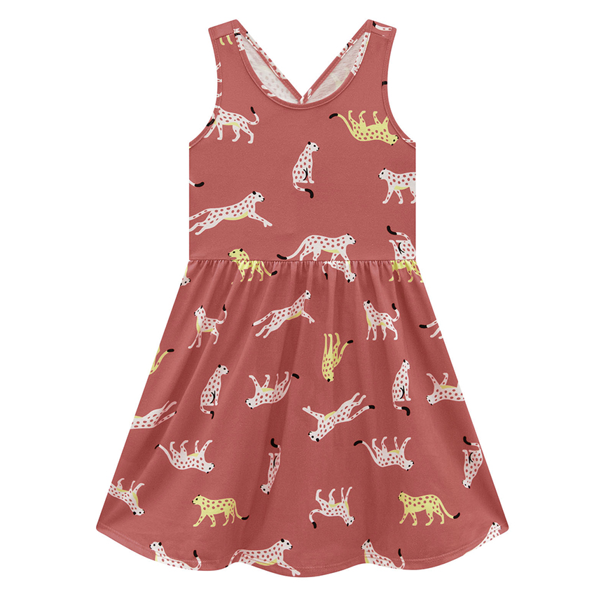 Vestido Regata Infantil Kyly Estampa Tigres