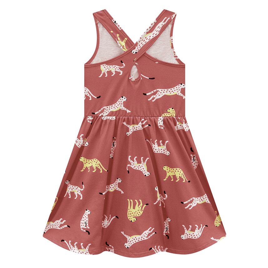 Vestido Regata Infantil Kyly Estampa Tigres