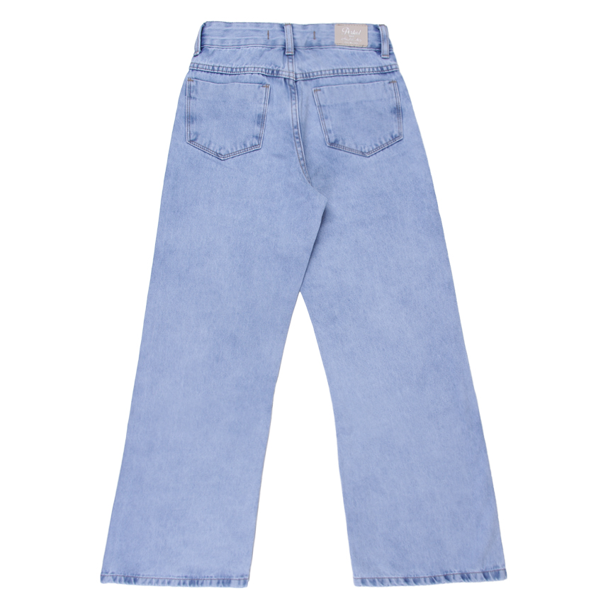 Calça Juvenil Perbol Feminina Jeans Clara Wide Leg