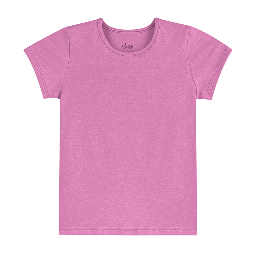 Blusa Juvenil Elian Manga Curta Lisa em Cotton Blusa Juvenil Elian Manga Curta Lisa em Cotton