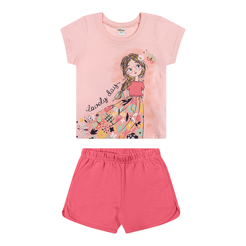 Conjunto Infantil Elian Blusa Estampas Diversas e Short