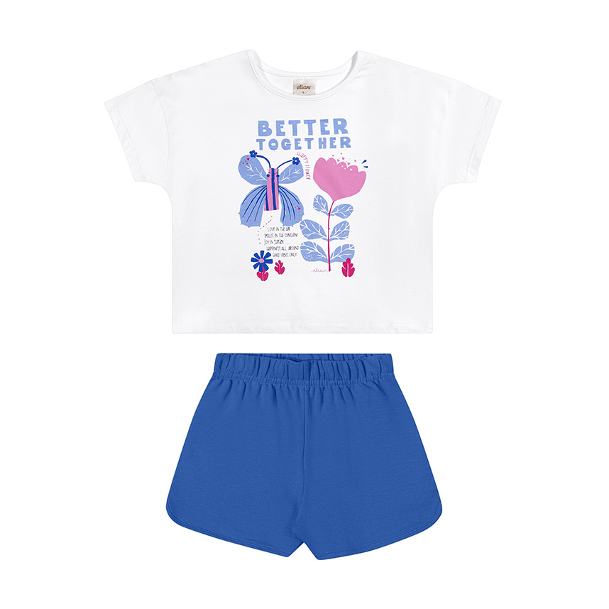 Conjunto Juvenil Elian Blusa Estampas Diversas e Short