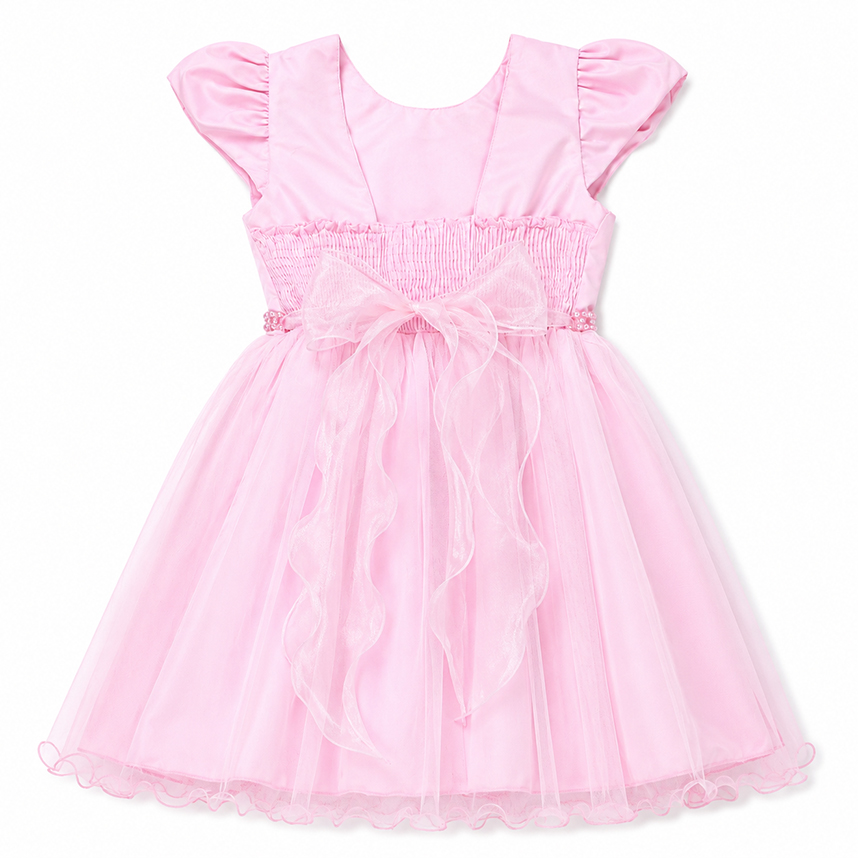 Vestido Infantil Heloísa Manga Curta Borboletas com Strass