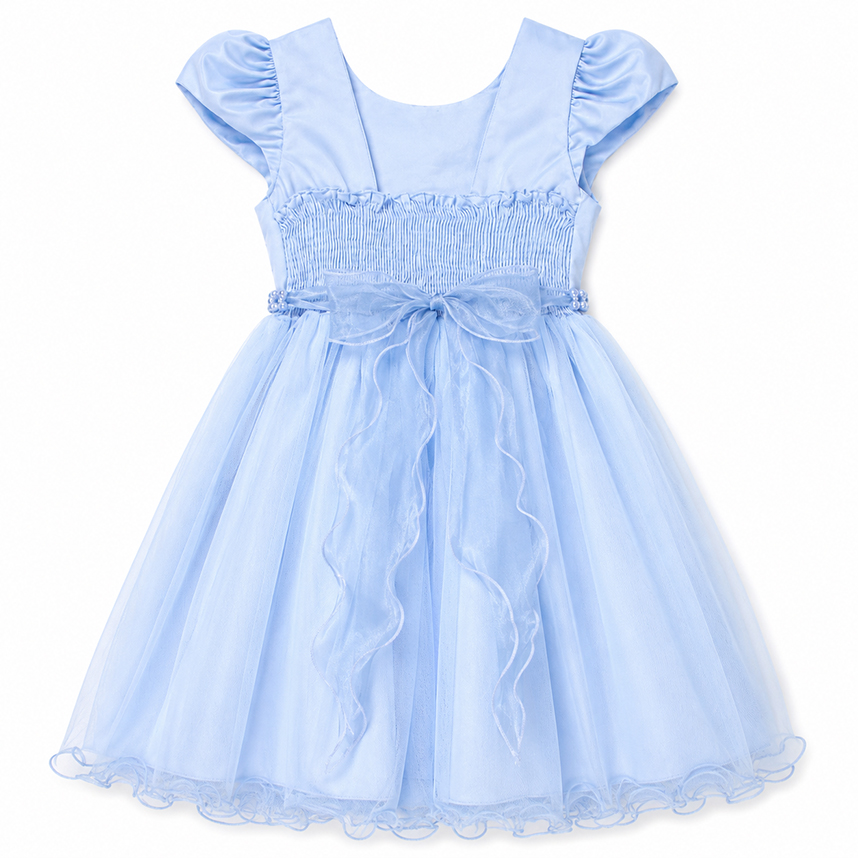 Vestido Infantil Heloísa Manga Curta Borboletas Com Strass