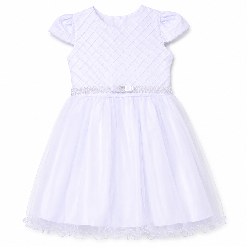 Vestido Infantil Heloísa Manga Curta Pala Nervura