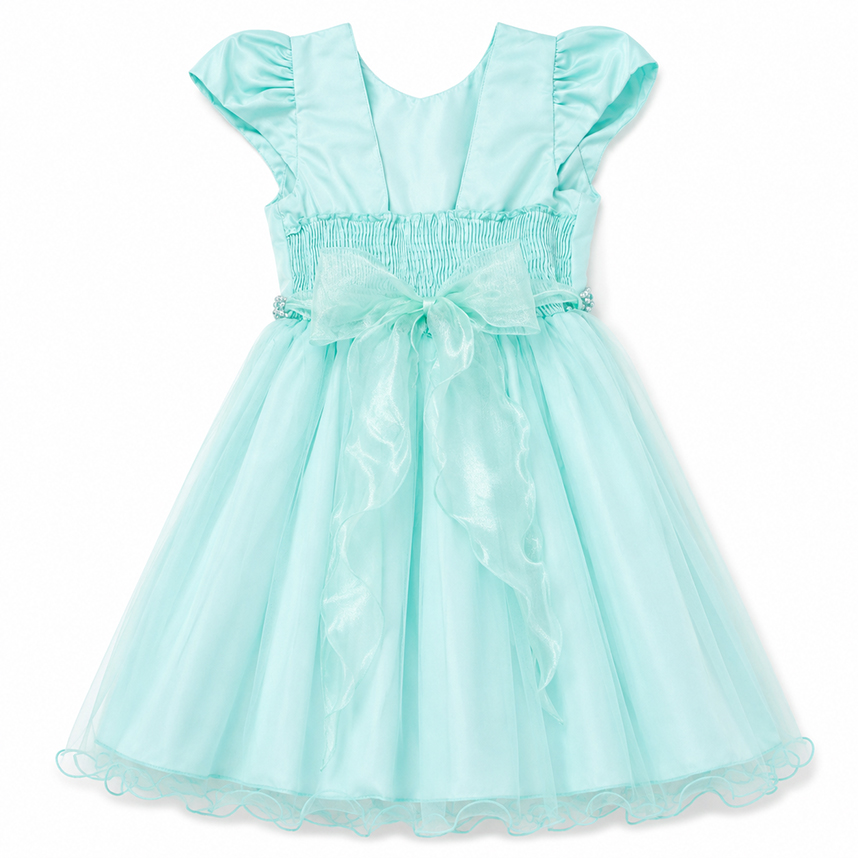 Vestido Infantil Heloísa Manga Curta Borboletas com Strass