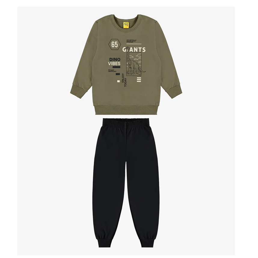 Conjunto Infantil Rovitex Blusão Estampa 65 e Calça