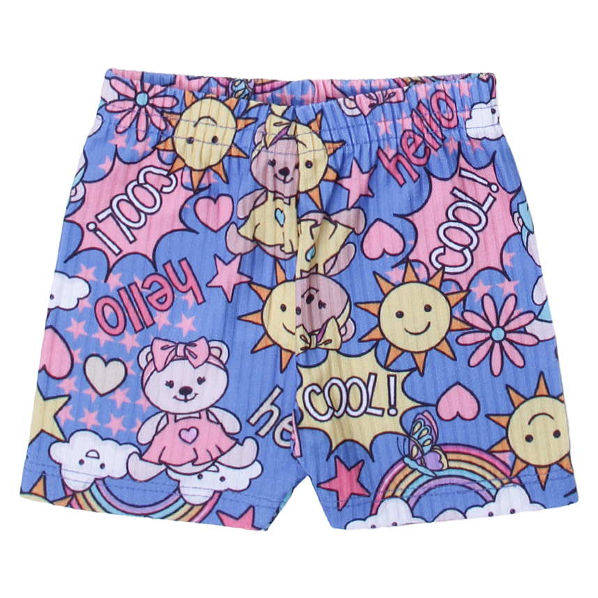 Conjunto Infantil Pimentinha Blusa Estampa Summer e Short