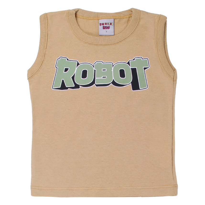 Conjunto Infantil Pimentinha Regata Estampa Robot e Bermuda Conjunto Infantil Pimentinha Regata Estampa Robot e Bermuda