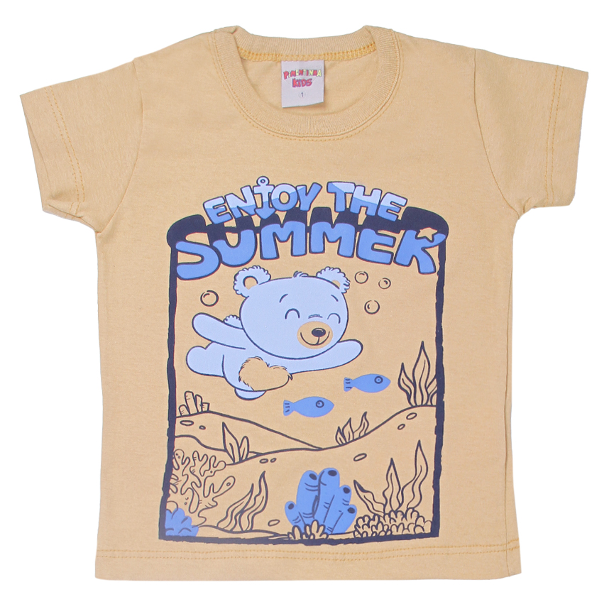Conjunto Infantil Pimentinha Camiseta Estampa Urso e Bermuda Conjunto Infantil Pimentinha Camiseta Estampa Urso e Bermuda