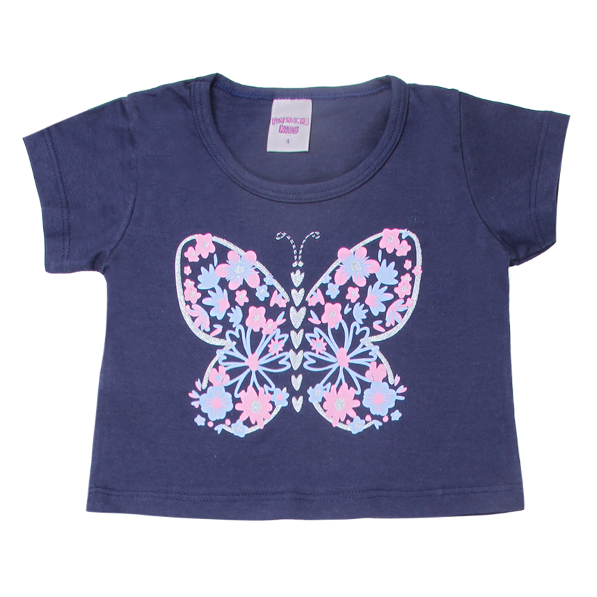 Conjunto Infantil Pimentinha Blusa Estampa Borboleta e Short