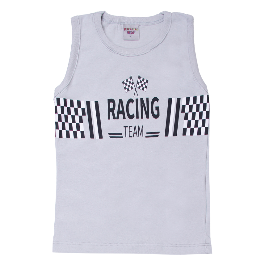 Conjunto Infantil Pimentinha Regata Estampa Racing e Bermuda Conjunto Infantil Pimentinha Regata Estampa Racing e Bermuda