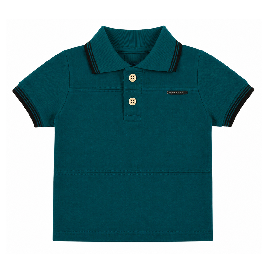 Camiseta Infantil Angerô Gola Polo Detalhe Frizo