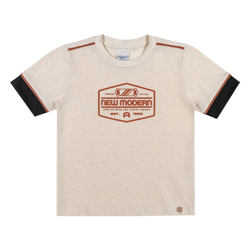 Camiseta Infantil Angerô Manga Curta Estampa New Modern Camiseta Infantil Angerô Manga Curta Estampa New Modern