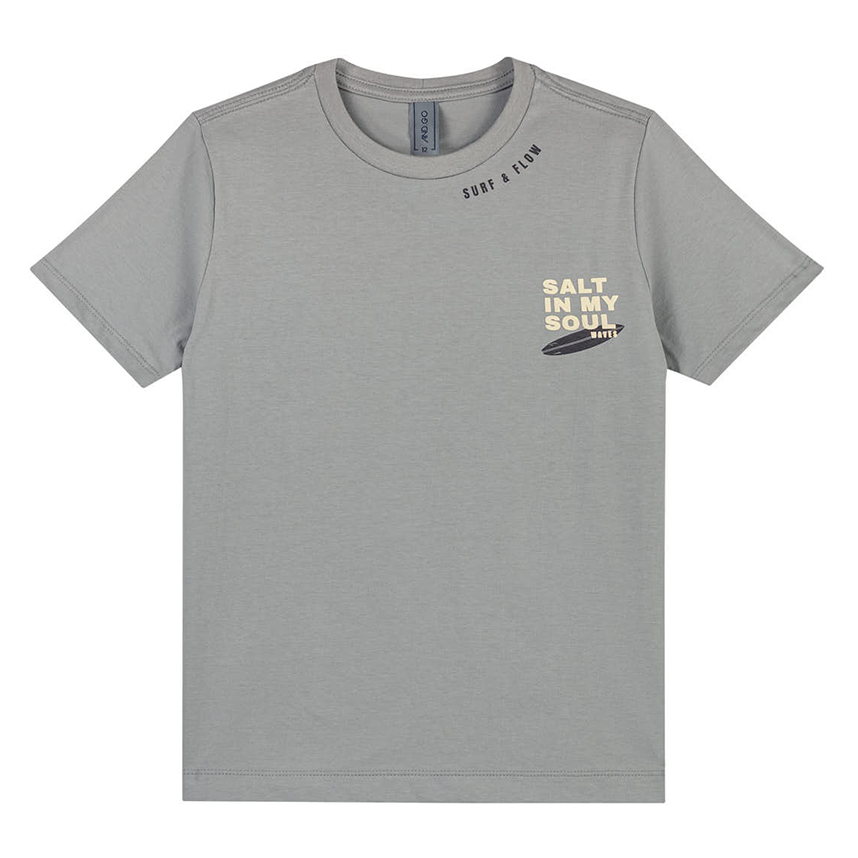 Camiseta Juvenil Angerô Manga Curta Estampa Salt em Relevo