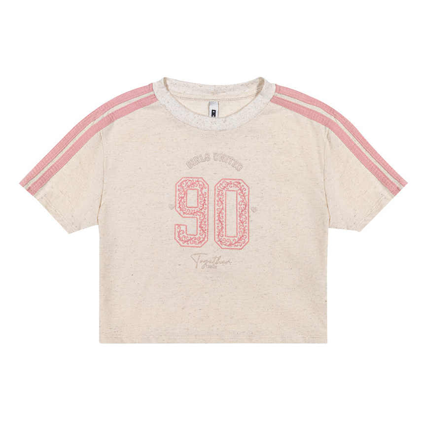 Blusa Juvenil Angerô Feminina Manga Curta Bordado 90