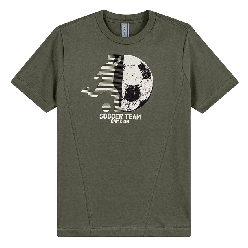 Camiseta Juvenil Angerô Manga Curta Estampa Bola