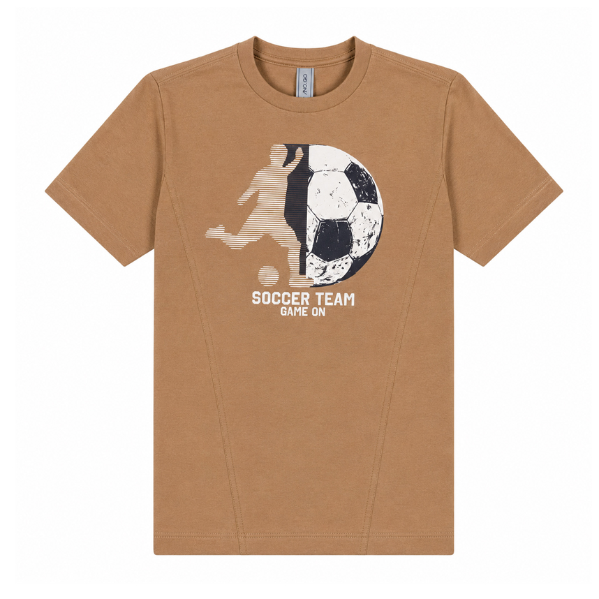 Camiseta Juvenil Angerô Manga Curta Estampa Bola Camiseta Juvenil Angerô Manga Curta Estampa Bola