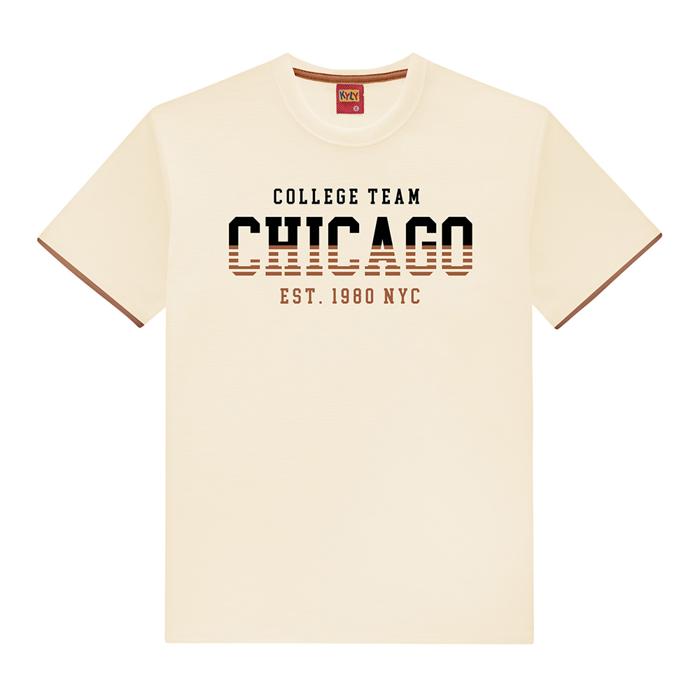 Camiseta Juvenil Kyly Manga Curta Estampa Chicago